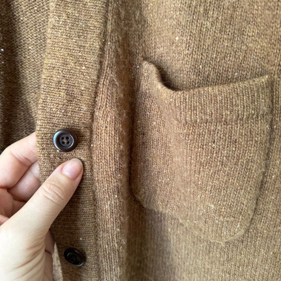 Land's End Canvas Lambswool Boyfriend Cardigan - Picture 9 of 15